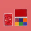High quality multi-color ink pad set for kids finger painting and DIY rubber stamp crafts - Beautiful Floral Color (QCYN-8-02)