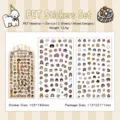 Cute cartoon character PET stickers set, waterproof decorative decals for scrapbooking - 2 Pieces/Pack / Avatar Happy Gathering