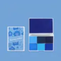 Blue pearlescent ink pad set for kids DIY finger painting and rubber stamping - Blue Dream (QCYN-8-03)