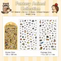 Cartoon animal theme PET waterproof sticker set for scrapbooking decoration and DIY crafts - 2 Pieces/Pack / Fantasy Animal