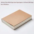 Cuaderno de dibujo vintage 16K kraft, 130 hojas papel blanco extra grueso, 190x265 mm - 16K Grande (260 Páginas) / Página Interior Blanca