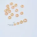 14K gold-filled textured spacer rings for DIY jewelry making, detailed 3mm size - Mini Irregular Closed Loop (Q87-1) / 10 Pieces/Pack (3mm) / 14K Gold