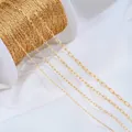 Chaîne à maillons ovales longs en or 14 carats pour création de bijoux DIY de qualité - 1.4mm x 2.8mm (1 Mètre) / Or (1.4mm)