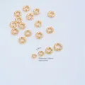 14K gold filled textured spacer bead ring for DIY jewelry making 4mm - Small Irregular Closed Loop (Q87-2) / 10 Pieces/Pack (4mm) / 14K Gold