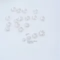 Textured silver plated spacer beads for DIY jewelry making with a 4mm outer diameter - Small Irregular Closed Loop (Q87-6) / 10 Pieces/Pack (4mm) / Bright Silver