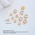 14K gold plated zircon spacer beads for handmade DIY jewelry accessories - 1-Stone Spacer (Z590-1) / 4mm / 14K Gold 1-Zirconia 4mm (Z590-1)