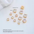 14K gold plated copper jewelry spacer bead with sparkling cubic zirconia for DIY crafts - Large 1-Stone Spacer (Z590-2) / 6mm / 14K Gold 1-Zirconia 6mm (Z590-2)