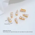 14K gold plated bar spacer beads with sparkling cubic zirconia for DIY jewelry making - 14K Gold 3-Zirconia Spacer (Z590-4)