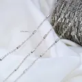 Catena a tubo cilindrico placcata in oro 14K argento per gioielli fai da te fatti a mano - Catena O Piatta a Tubo Tondo (L260-5)