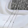 Catena a maglie tubolari argentate di qualità per creazione di gioielli fai da te - Catena O Piatta Incisa (L260-7)