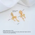 Exquisito colgante de lazo bañado en oro de 14K con circón rosa para accesorios de joyería - Colgante de Lazo de Circonia Chapado en Oro 14K (G998-4) / 1 Pieza