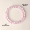 Eis-durchscheinendes 8-mm-Naturrosa-Kristall-Perlenarmband für Damen, süßer und frischer Stil - 8mm / Rosa