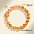 Natural citrine and golden tiger eye beaded bracelet for women with 8mm stones - Running Ring Style / Natural Golden Tiger Eye Yellow Tower Crystal Running Ring