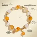 Natural multi-gemstone crystal bracelet with citrine, moonstone, and golden tiger's eye beads - Mixed Bead Size (8-10mm) / Multigem Crystal Wealth Bracelet