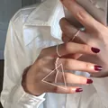 Minimalist S925 sterling silver ultra-thin beaded open ring in polished silver finish - Bead Stackable Thin Ring (J1493) / Adjustable / Silver