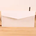Premium plain cream DL envelope for wedding invitations and vintage style letters - Horizontal Envelope / White