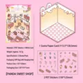 Kreatives 3D-Panda-Süßwarengeschäft-Aufkleber-Set mit DIY-Szenenkarte für Scrapbooking - Panda Süßwarenladen