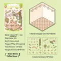 DIY Katzen-Café-Szenenaufkleber mit 2 PET-Bögen und 1 Szenenkarte für Scrapbooking. - Miaue Café