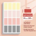 Waterproof colorful small rectangular self-adhesive label stickers, 15x30mm, 160 pieces - Small Size 160 Pcs / Morandi Light Color