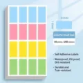 160 pieces 10 sheets small colorful waterproof adhesive labels for storage 30x15mm - Small Size 160 Pcs / Light Multicolor