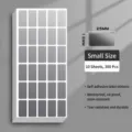 300 Stück kleine graue wasserfeste Aufkleber 25x12mm für Büro und Haushalt Lagerung - Kleine Größe 300 Stk / Matt Silber