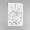 Christmas DIY hollow stencil template with Merry Christmas and reindeer motifs - #1: Christmas Deer / 25.9×17.2cm