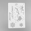 White Christmas hollow stencil with Santa and Merry Christmas text for DIY painting - Number 4: Santa's Sleigh / 25.9×17.2cm