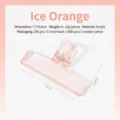 Clip à documents minimaliste en acrylique transparent avec finition rose translucide - Orange