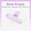 Pince en acrylique violet rose transparent pour l'organisation de bureau et papeterie - Violet Rose