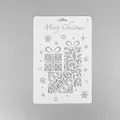 Christmas gift and snowflake pattern hollow drawing stencil for DIY handbook crafts - No. 7: Christmas Gift Box / 25.9×17.2cm