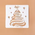 Christmas tree and stars hollow stencil template for kids coloring DIY - Style 1 (Christmas Tree)