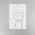 Christmas reindeer hollow stencil template for DIY scrapbooking card painting style 8 - Number 8: Christmas Deer / 25.9×17.2cm
