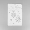 White Christmas stencil with Merry Christmas text and snowflake hollow design for DIY - Number 9: Christmas Snowflake / 25.9×17.2cm