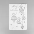 Christmas ornament DIY painting stencil with Merry Christmas lettering for crafts - Number 11: Christmas Pendant / 25.9×17.2cm