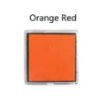 Almohadilla de tinta naranja cuadrada para pintura con dedos y sellos DIY niños - Naranja