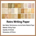 Vintage scrapbooking materiaal papier set 60 vellen 80x50mm voor dagboek decoratie - 60 Kaarten / Vintage Briefpapier