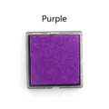 Almohadilla de tinta violeta cuadrada para pintura de dedos y sellos con tapa - Púrpura