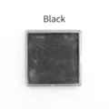 Almohadilla de tinta cuadrada lavable para pintura de dedos infantil, color negro - Negro