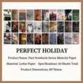 60 stuks retro scrapbook papier journaling knutselpapier 80x50mm - 60 Kaarten / Perfecte Vakantie