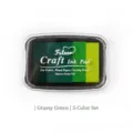 5-color lush green gradient craft ink pad for DIY scrapbooking, stamps, and crafts - 5 Colors Set / Grassy Green