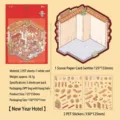 DIY 3D Cartoon Chinesisches Neujahr Hotel Szene Aufkleber Set für Scrapbooking Basteln - Neujahrs-Restaurant