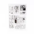 Vintage style transparent silicone stamp set with retro tickets and letters for DIY scrapbooking - Vintage English
