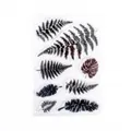 Clear silicone stamp sheet with botanical fern leaf patterns for DIY scrapbooking - Fern