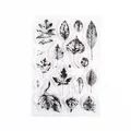 Vintage botanical leaf patterns clear silicone stamps for DIY journaling and card making - Fallen Leaves