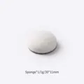 Premium small white sponge applicator for DIY coloring and stamp blending, 30x11mm size - Round 3D Sponge (DHM) / 1 Piece / White