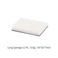 Rectangular white sponge stamp 50x35x7mm for DIY ink blending and coloring crafts - Square Flat Head Sponge (DHM) / 1 Piece / White