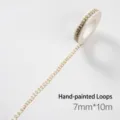 Nastro adesivo washi decorativo con motivo a spirale manuale, misura 7mm x 10m - N. 3 Cerchi Disegnati a Mano