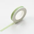 Nastro washi decorativo stretto con motivo a foglie verdi per bordi di diari - N. 5 Foglie Verdi