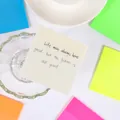 Notes autocollantes en PET transparentes et colorées avec du texte manuscrit pour l'index. - Petit 50*75mm/50 Feuilles / Blanc Clair