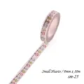 Nastro washi decorativo sottile con motivo a cuoricini per scrapbooking e diari - N. 11 Cuoricini